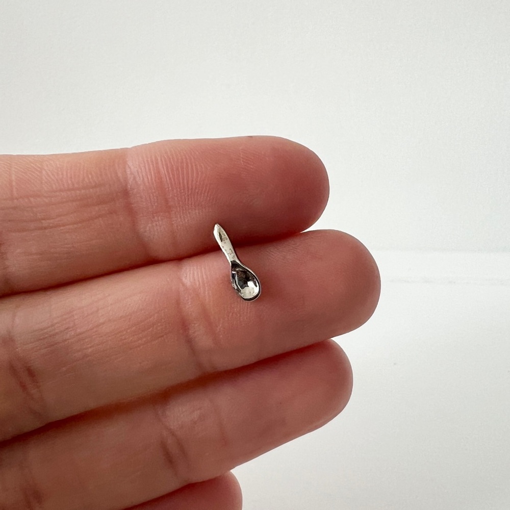 Tiny Spoon Stud Single Earring - image 2